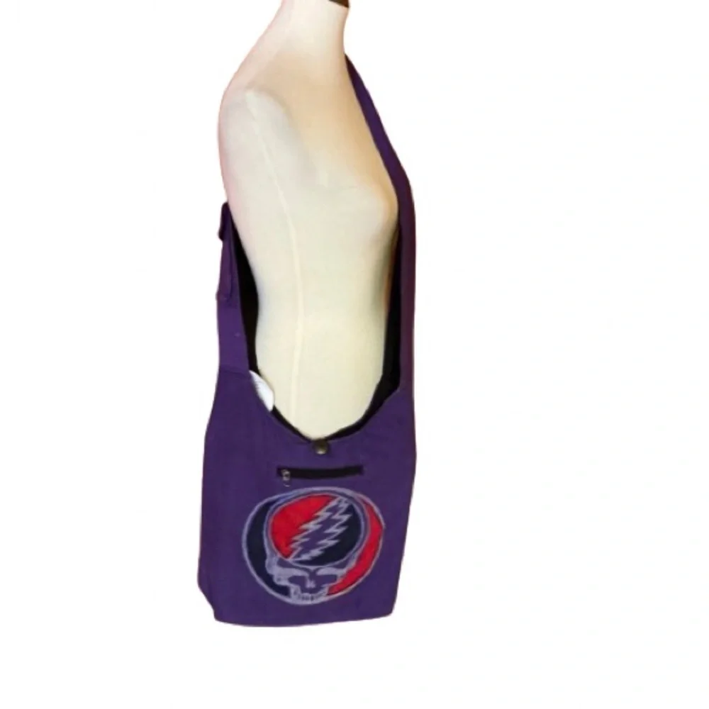 NWT Grateful Dead Purple Steal Your Face Crossbody Bag